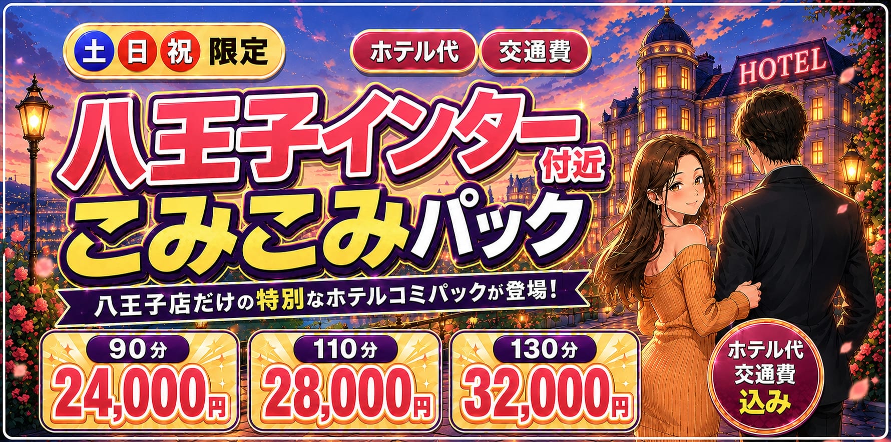 奥様はエンジェル八王子 ホテル代こみこみパック