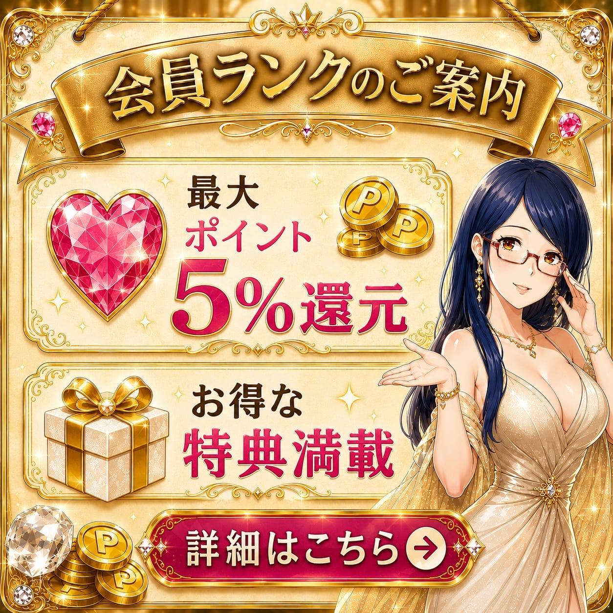 奥様はエンジェル ポイントランクのご案内